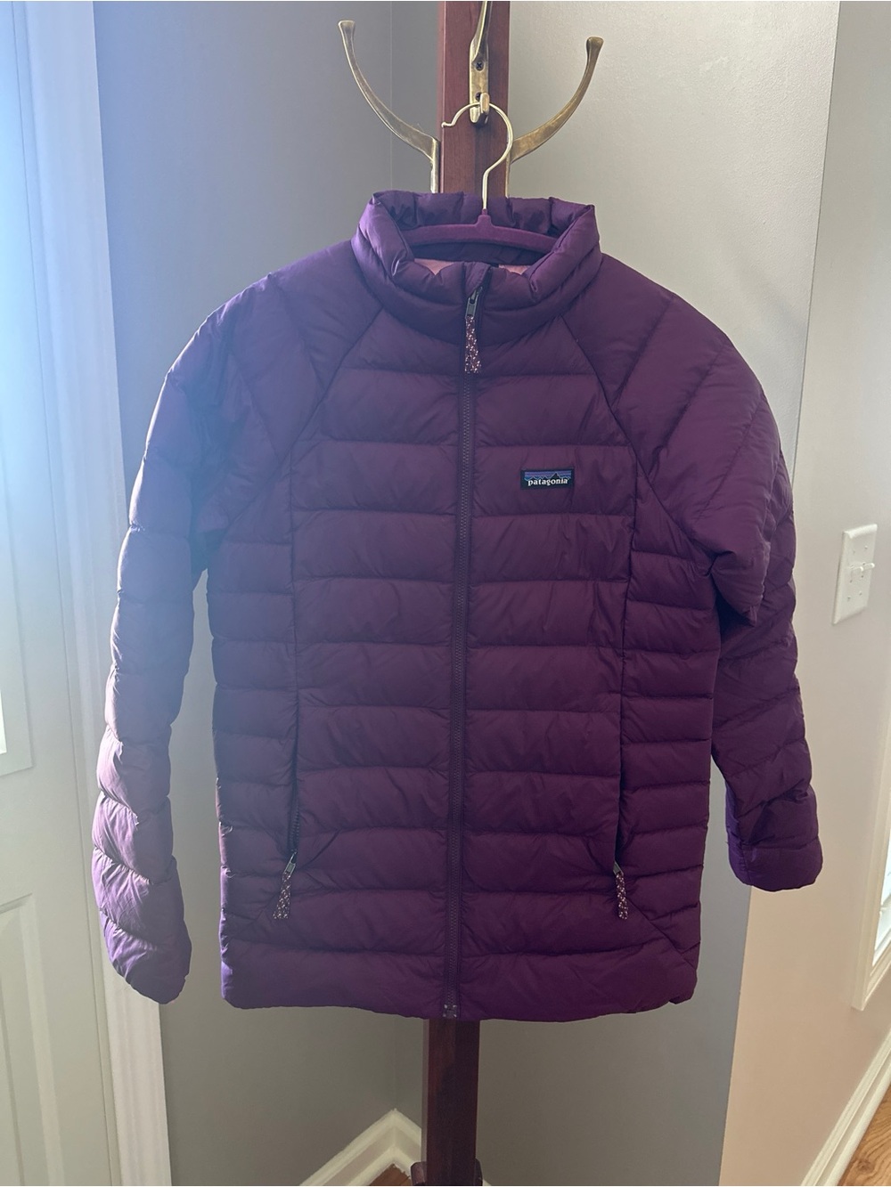 Patagonia Girls Down Sweater Jacket Purple Size XL (14)